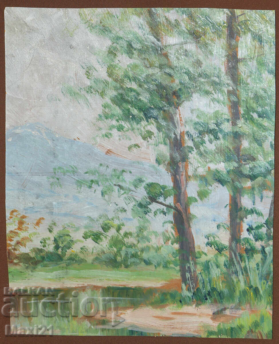 Παλιός ελαιογραφία φυσικό τοπίο με τιμή 150.00 BGN | € 76.69