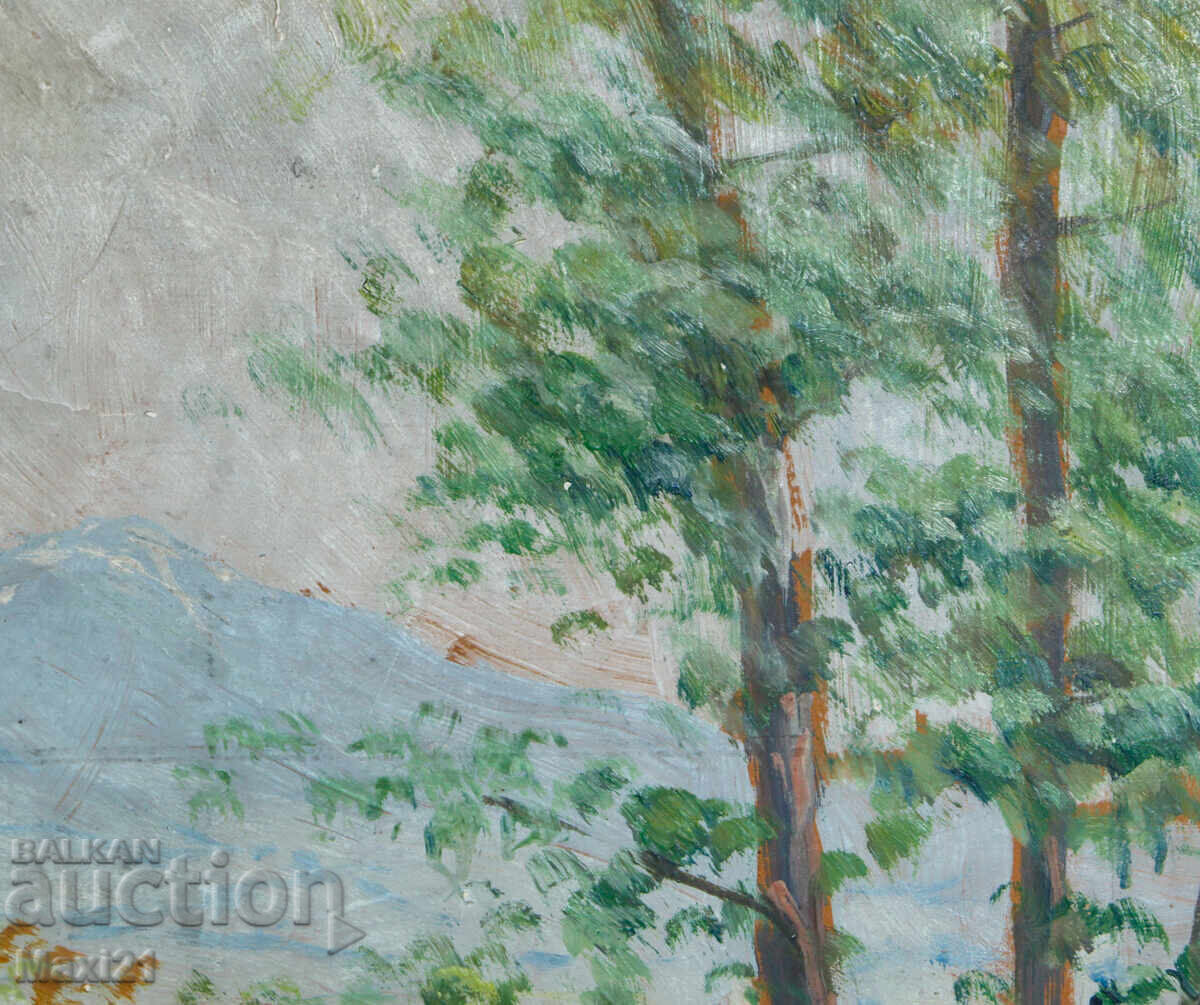 Παράδοση Παλιός ελαιογραφία φυσικό τοπίο