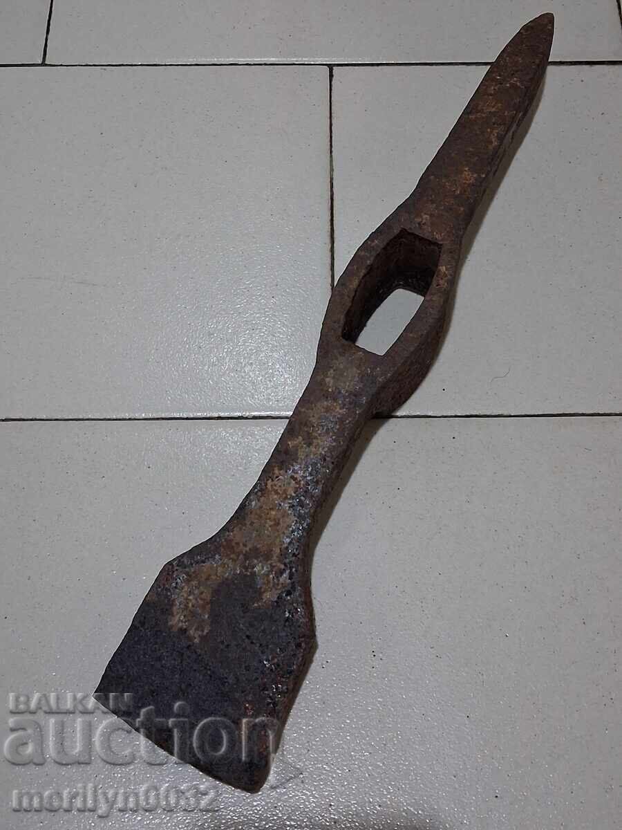 Old hand-forged pickaxe tool wrought iron with price 59.00 BGN | € 30.17