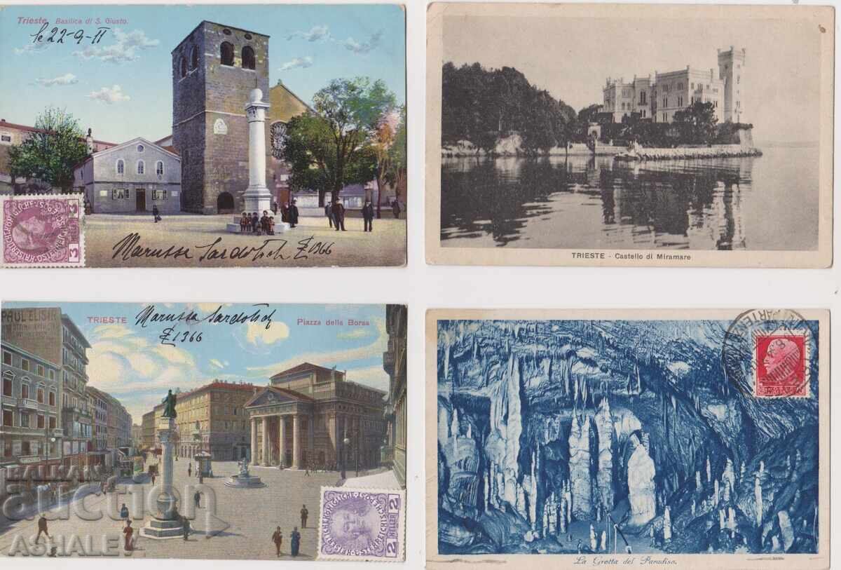Italy - Trieste 1930 4 pcs. - Postally used
