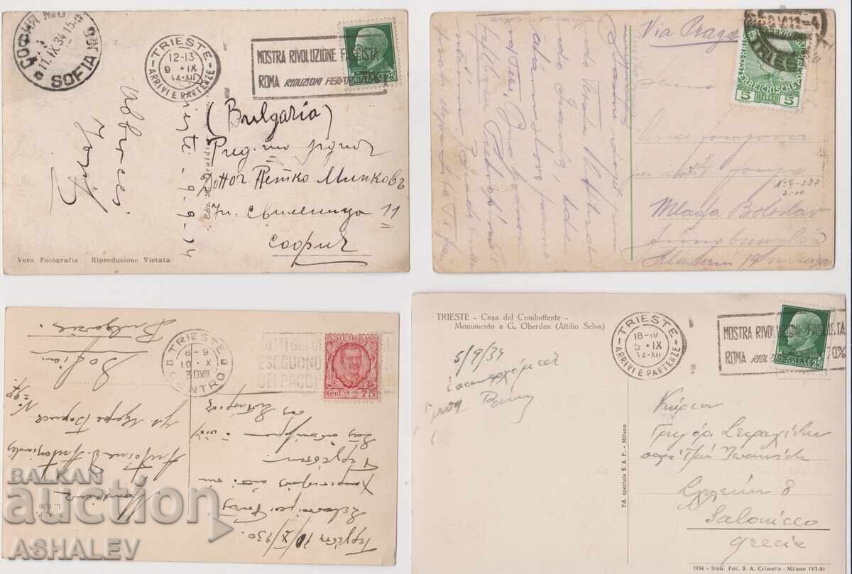Italia - Trieste 1930 4 buc. - călătorite cu preț € 8.00 | 15.65 BGN