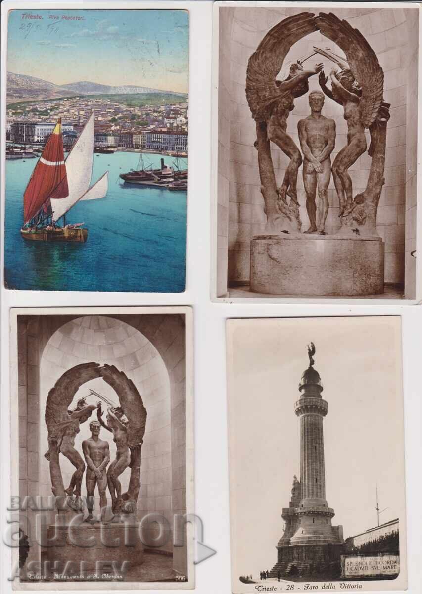 Italia - Trieste 1930 4 buc. - călătorite