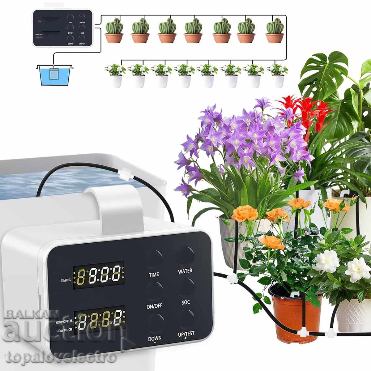 Automatic irrigation system for up to 10 potted plants
