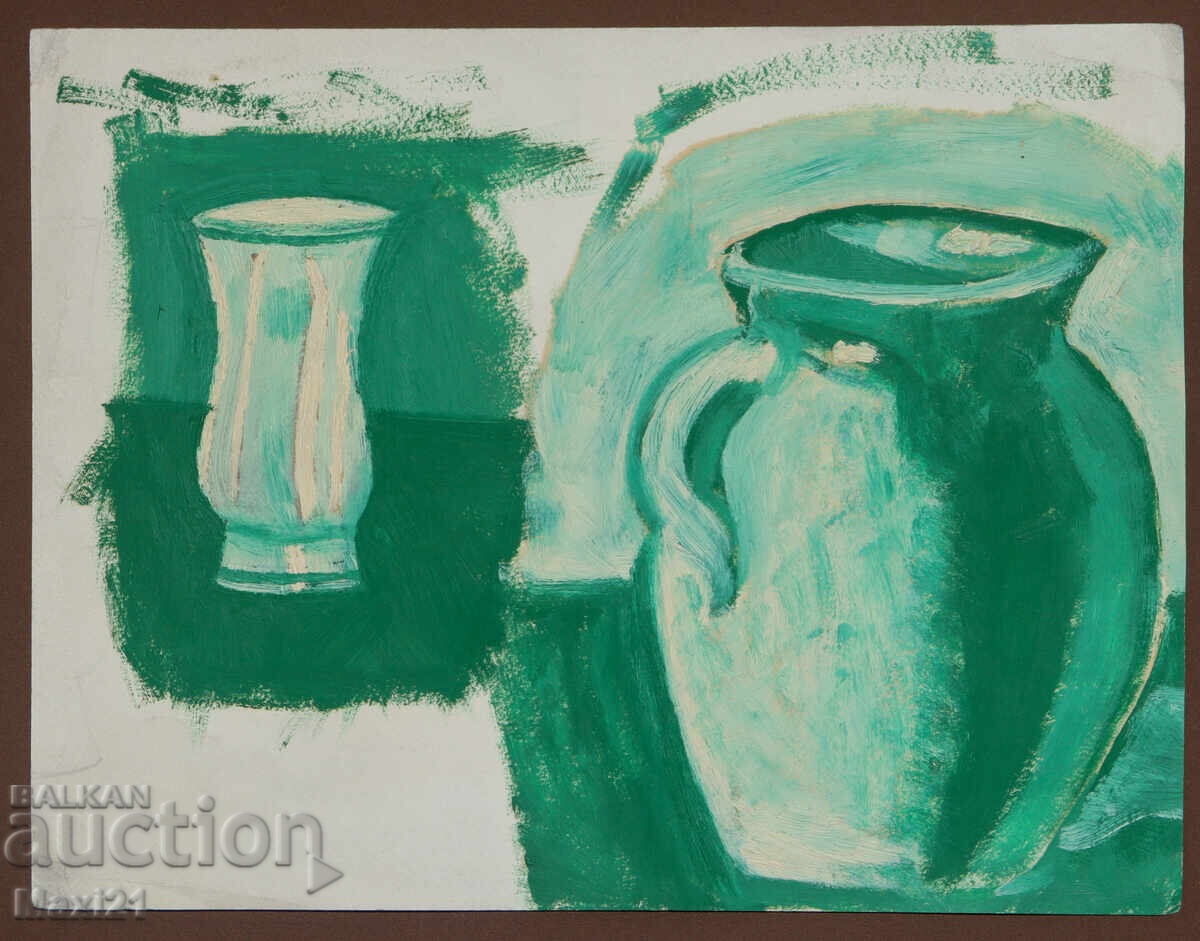 Tablou ulei natură statică vaze cu preț 180.00 BGN | € 92.03