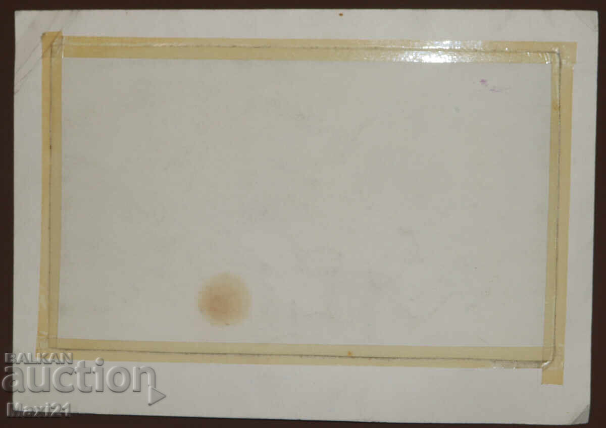 Old gouache painting landscape nature - 7