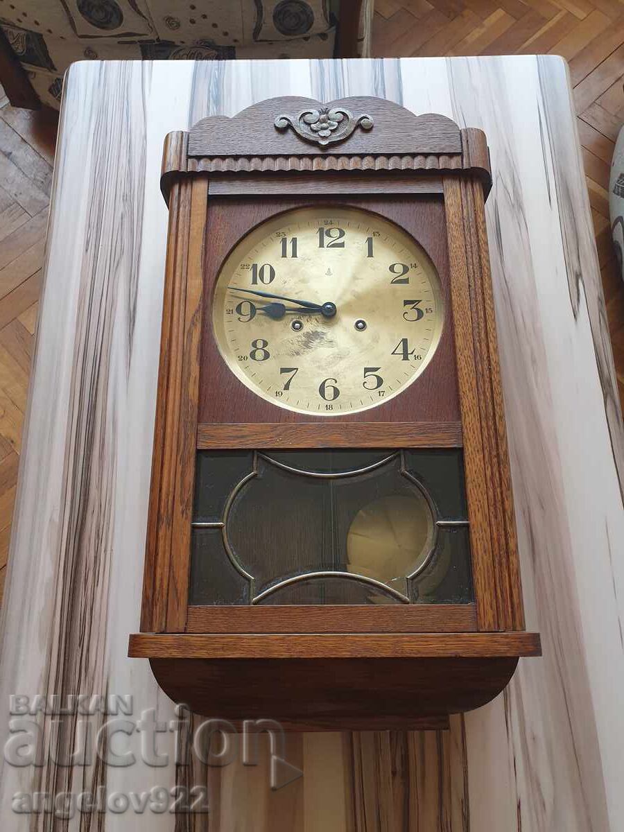 GUSTAV BECKER German Wall Clock WORKING