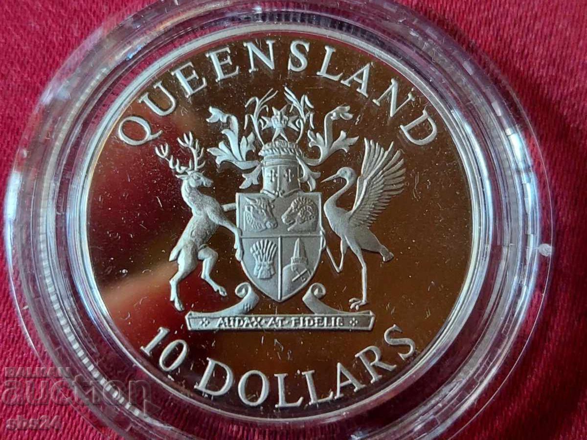 10 dolari - Portretul Elisabetei a II-a - Queensland