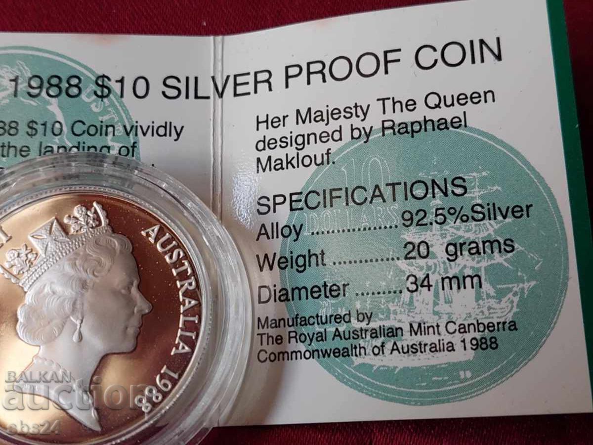 Licitație Australia - 1988 - Monedă de argint de 10 dolari