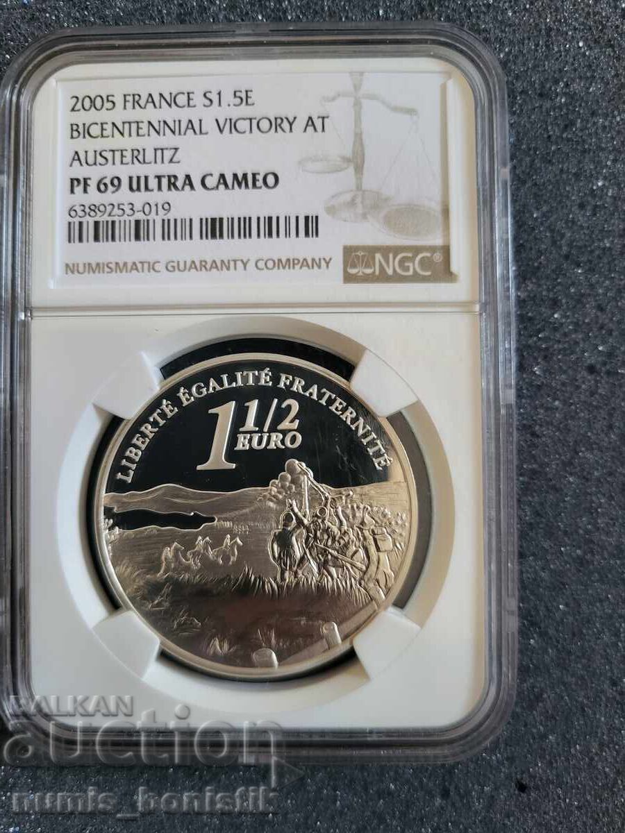 1 1/2 EUR 2005 g. ΓΑΛΛΙΑ BICENTENNAL VICTORY AT AUSTERLITZ