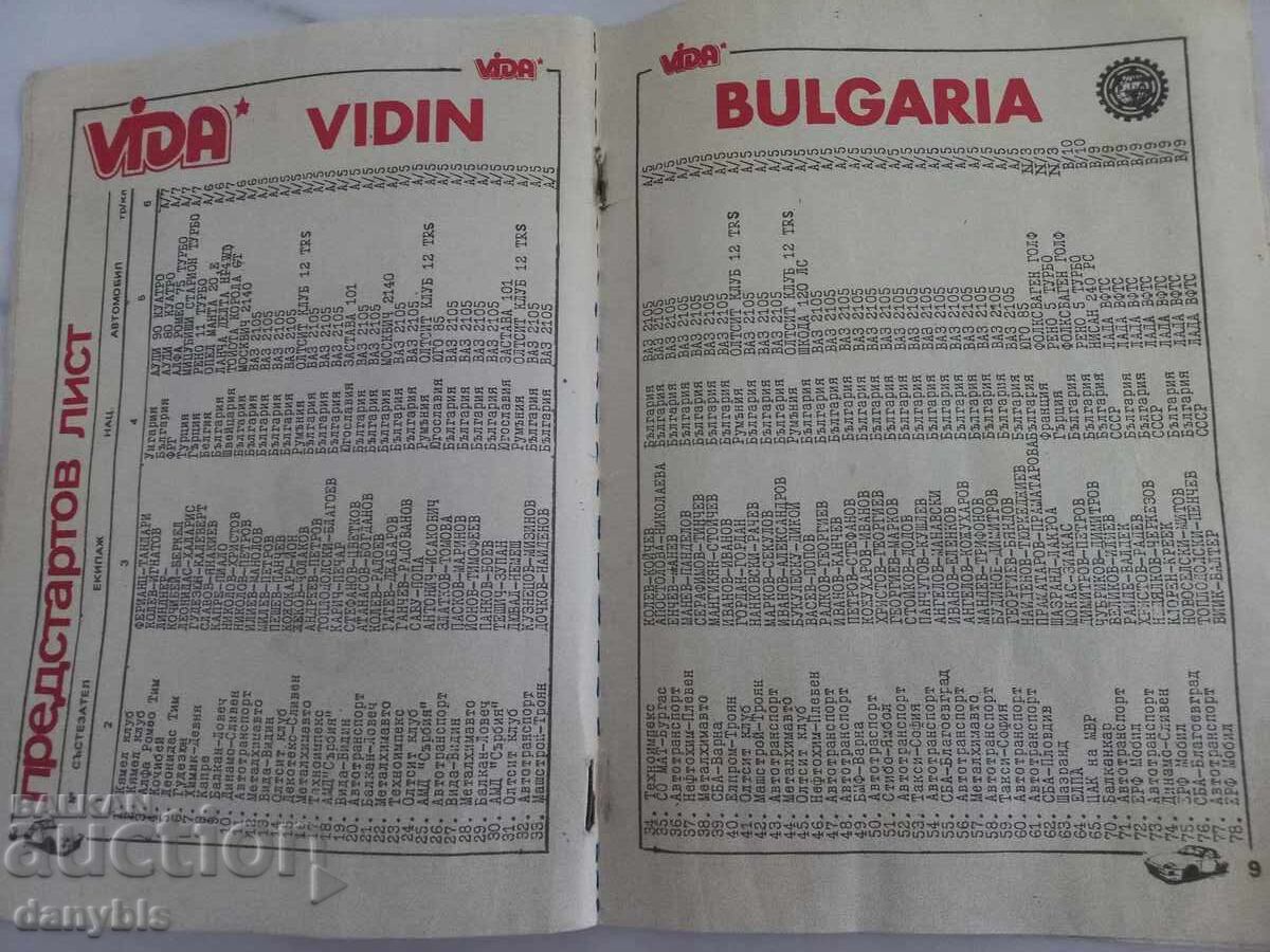 Program - Rally Vida - Vidin 1987 - 5 Program - Rally Vida - Vidin 1987 - 5