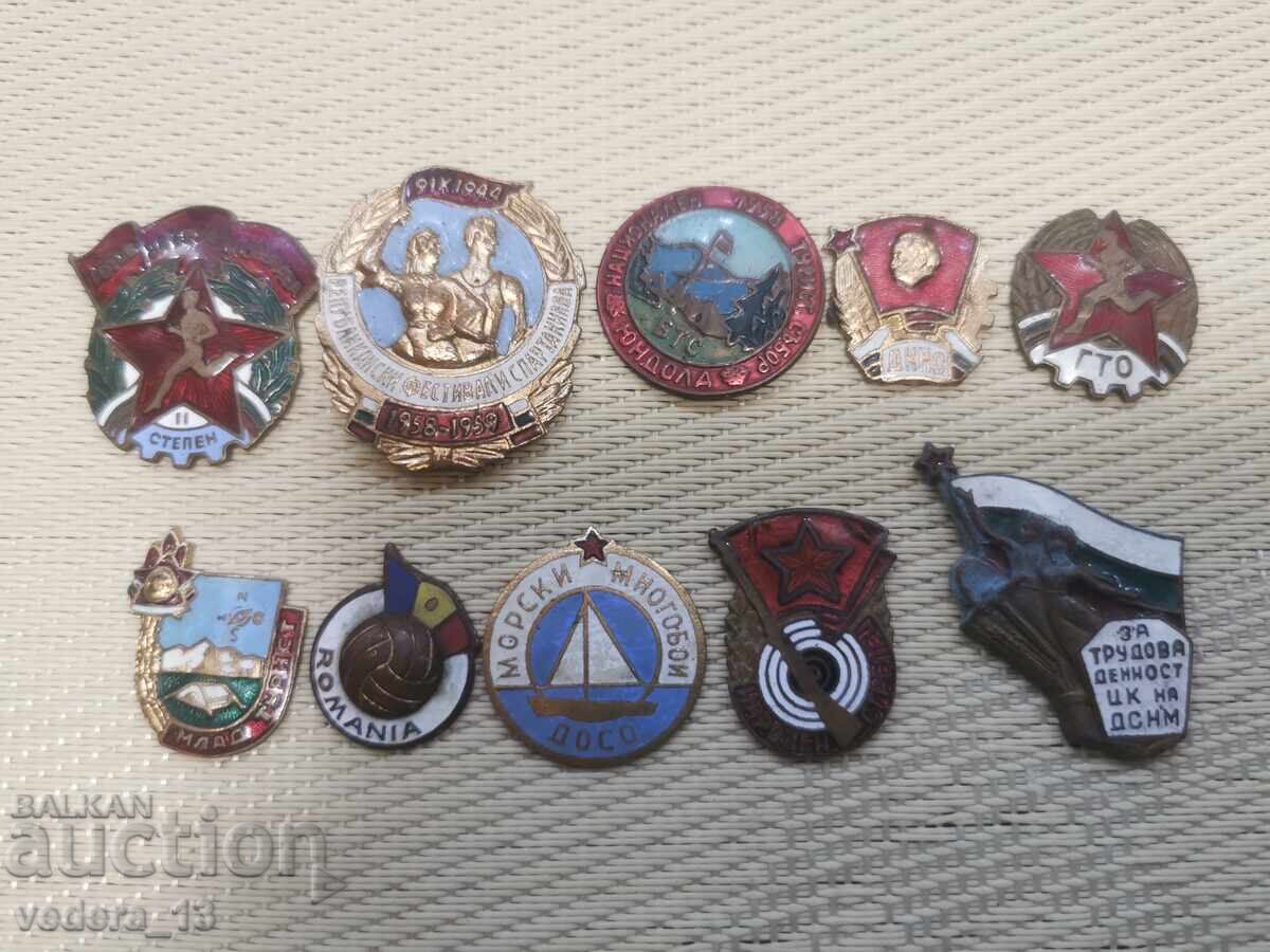 ЛОТ ЗНАЧКИ-ЕМАЙЛБРОНЗ