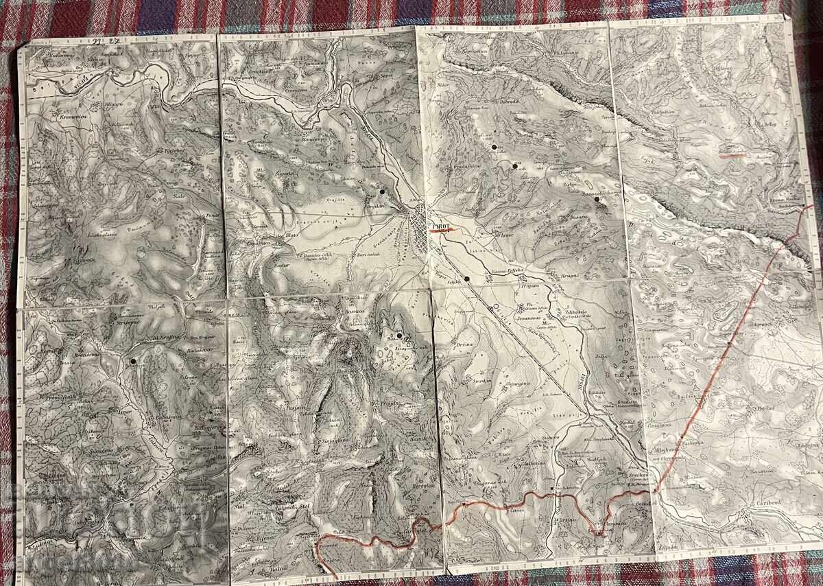 OLD GERMAN 1908 MILITARY MAP OCCUPATION PIROT with price 111.00 BGN | € 56.75 OLD GERMAN 1908 MILITARY MAP OCCUPATION PIROT with price 111.00 BGN | € 56.75