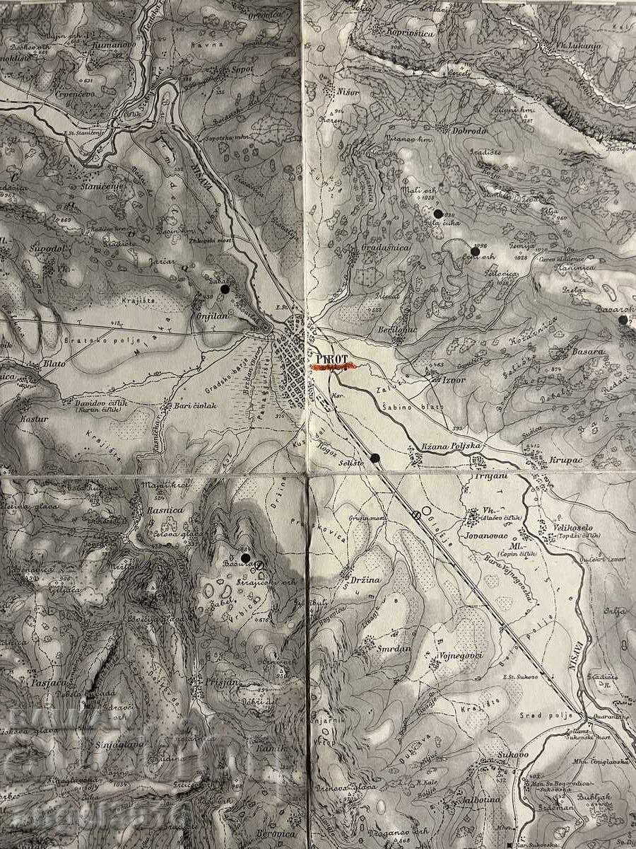 Auction OLD GERMAN 1908 MILITARY MAP OCCUPATION PIROT Auction OLD GERMAN 1908 MILITARY MAP OCCUPATION PIROT