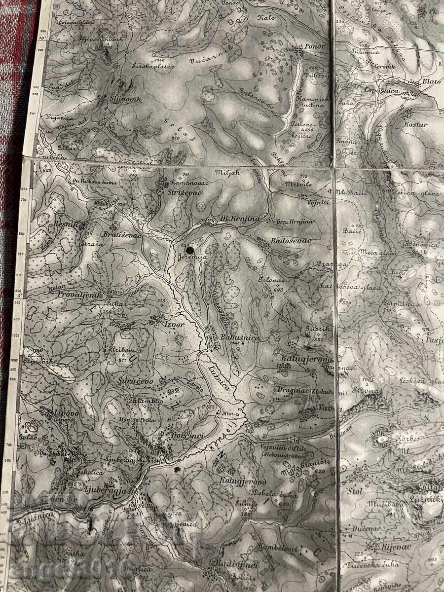 OLD GERMAN 1908 MILITARY MAP OCCUPATION PIROT - 7 OLD GERMAN 1908 MILITARY MAP OCCUPATION PIROT - 7