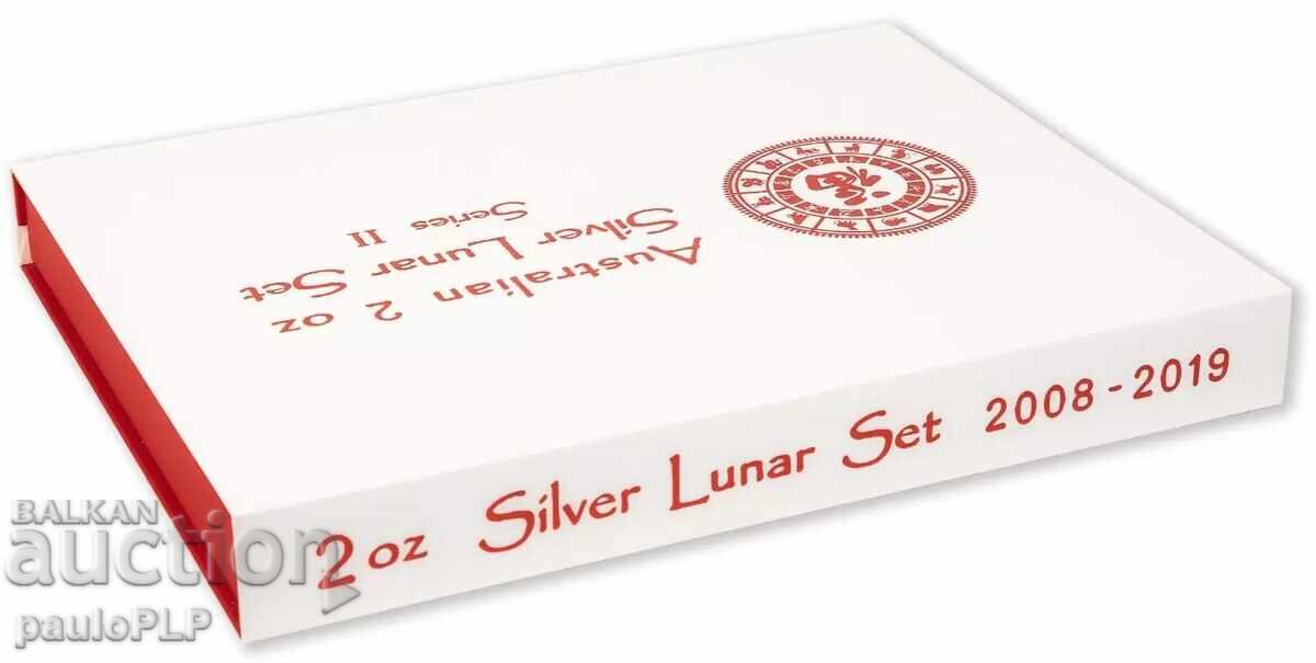 Auction  AUSTRALIAN LUNAR BOX 2 oz II SERIES 2008-2019