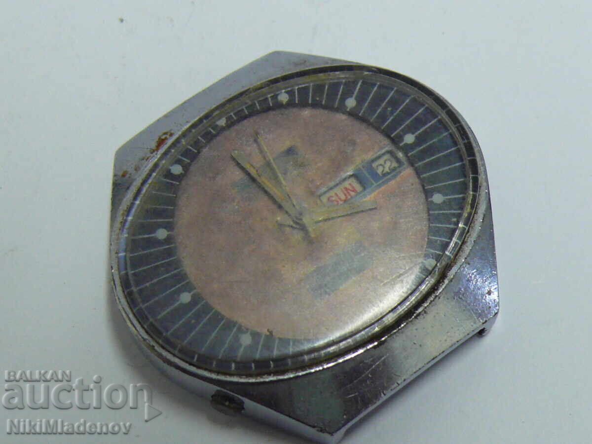 Delivery of Soviet POLJOT STADIUM Mechanical Hand-Wound Watch, Day/Date