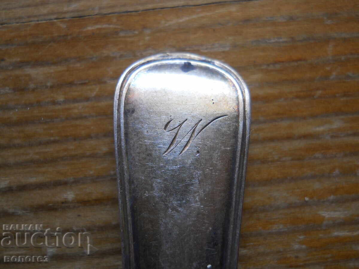 Delivery of Antique silver coffee spoon with monogram - Denmark
