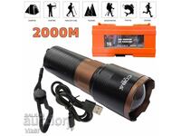 Lanterna LED puternică COBA ed cu acumulator