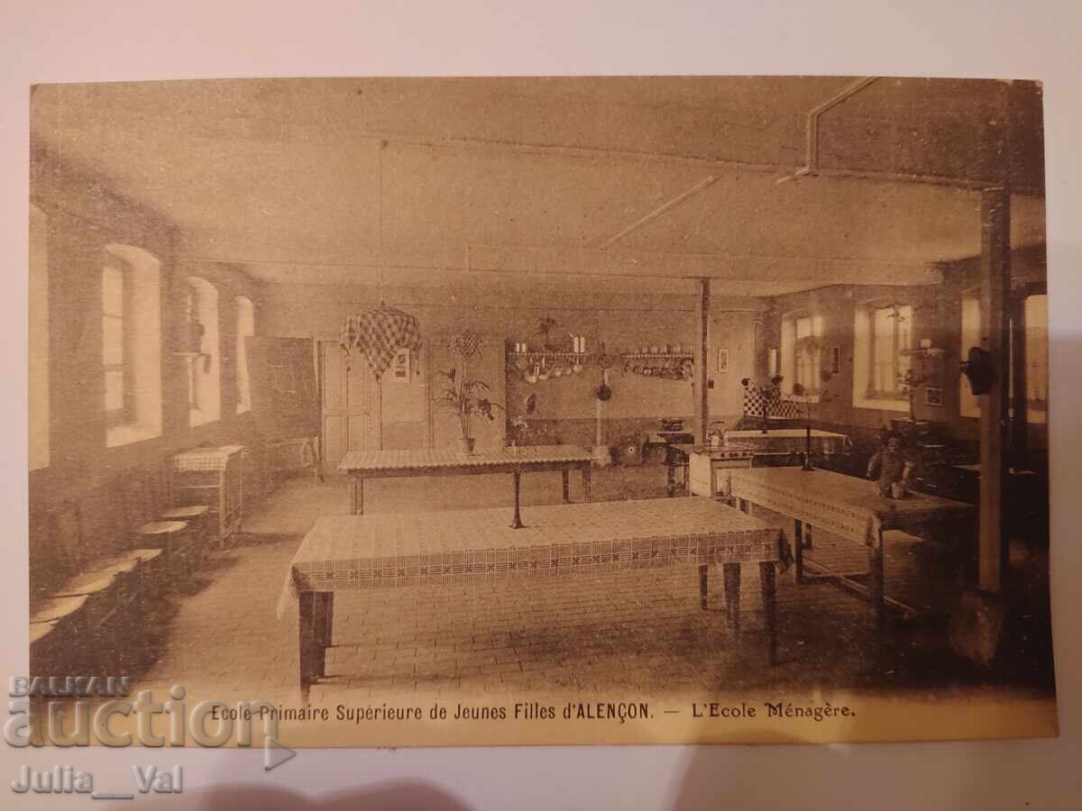 Very old postcard - Girls' school in France Very old postcard - Girls' school in France