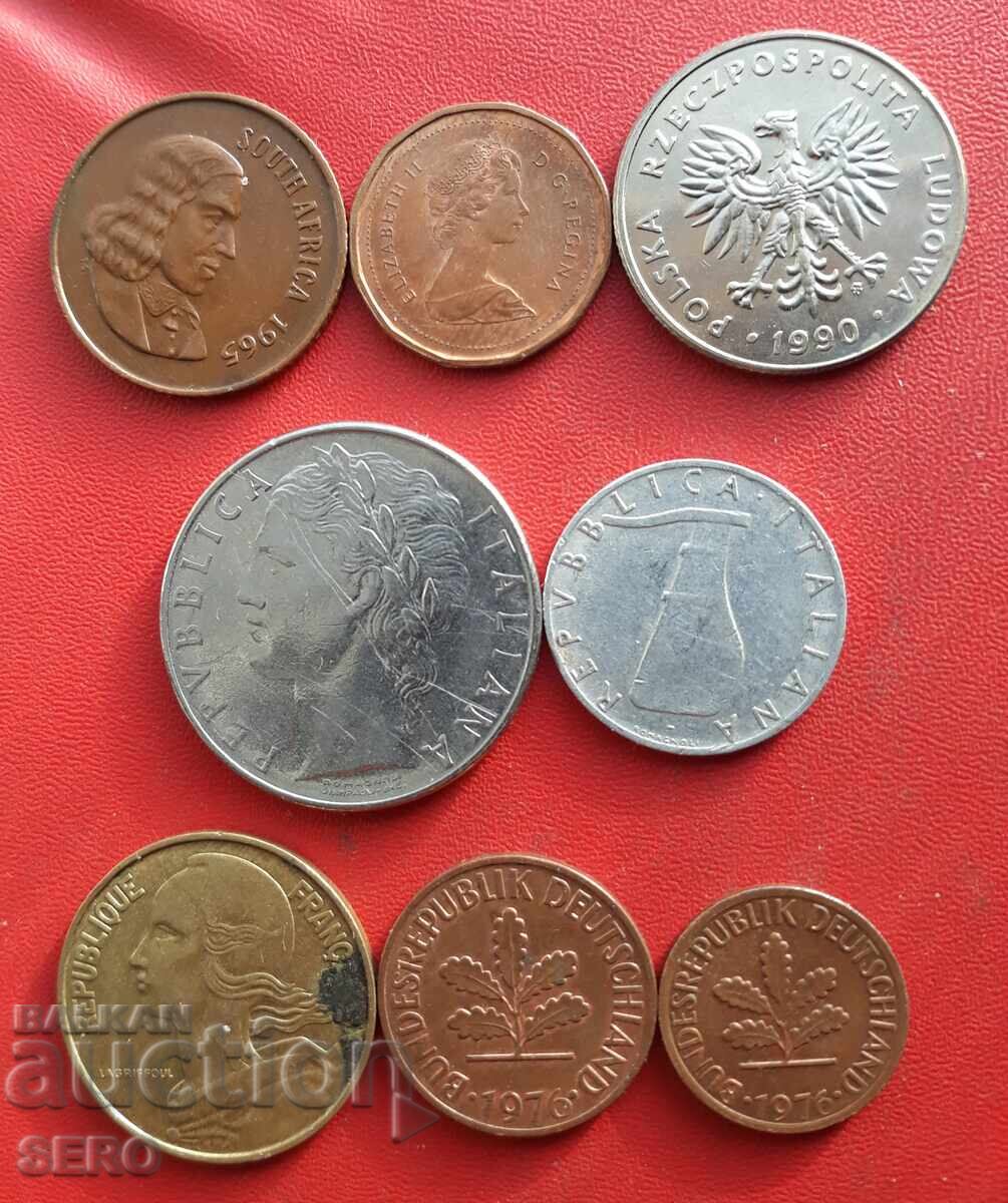 Mixed lot of 8 coins with price 1.00 BGN | € 0.51 Mixed lot of 8 coins with price 1.00 BGN | € 0.51