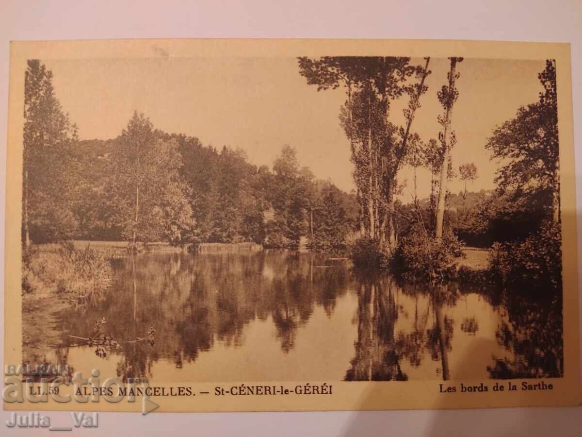 Много стара картичка - Бреговете на Сарт - Франция Много стара картичка - Бреговете на Сарт - Франция