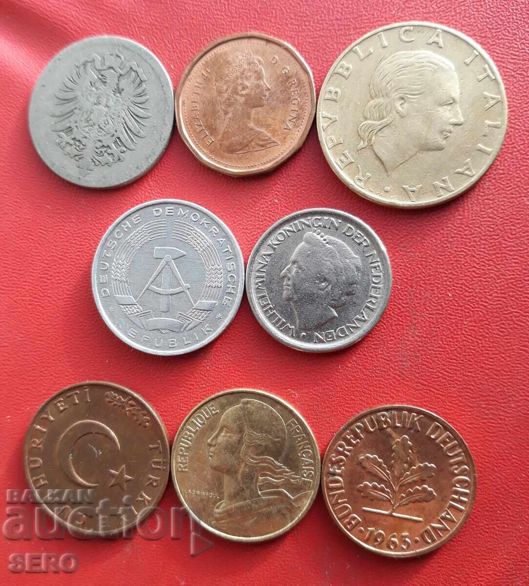 Mixed lot of 8 coins with price 1.00 BGN | € 0.51