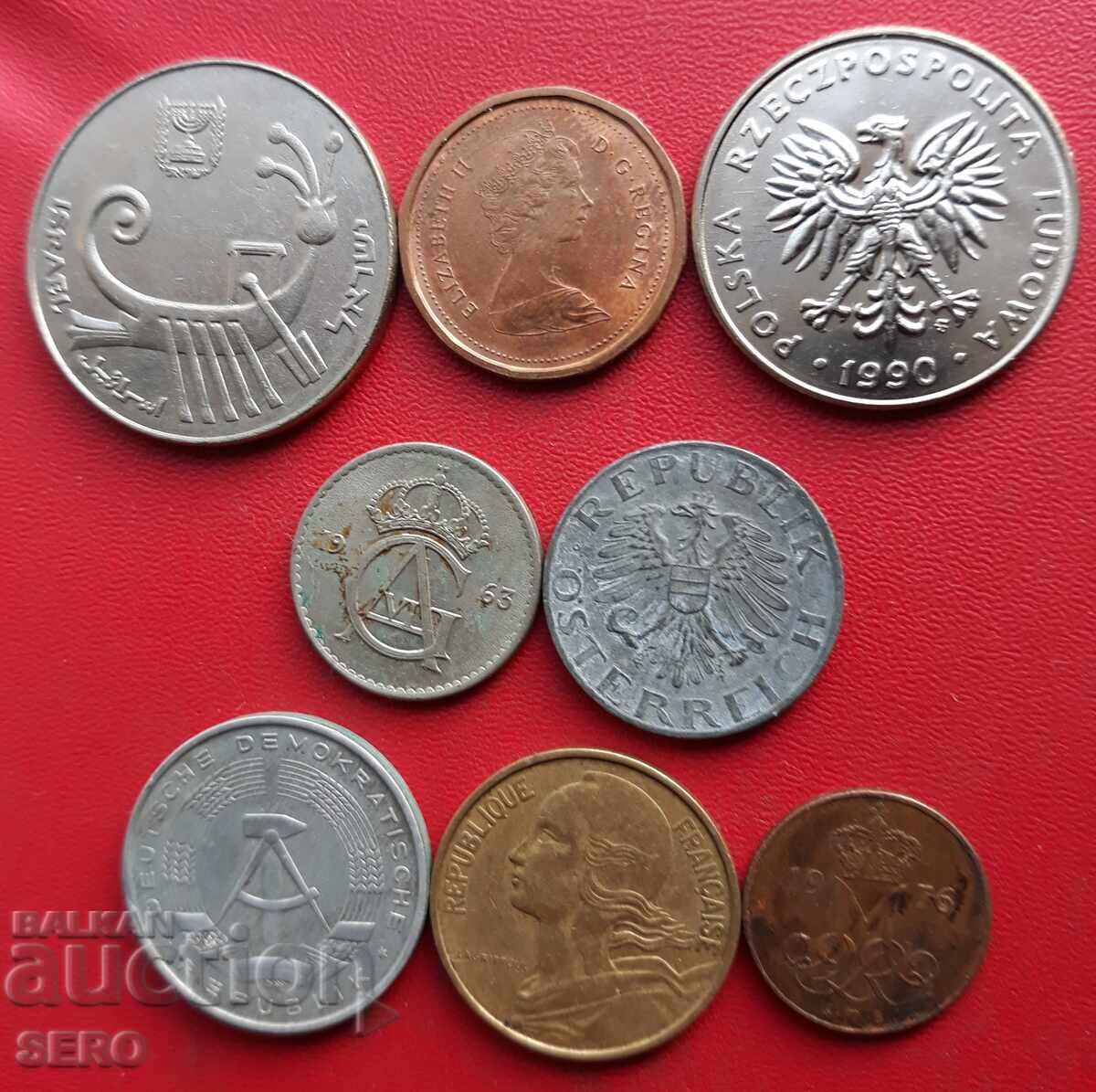 Mixed lot of 8 coins with price 1.00 BGN | € 0.51