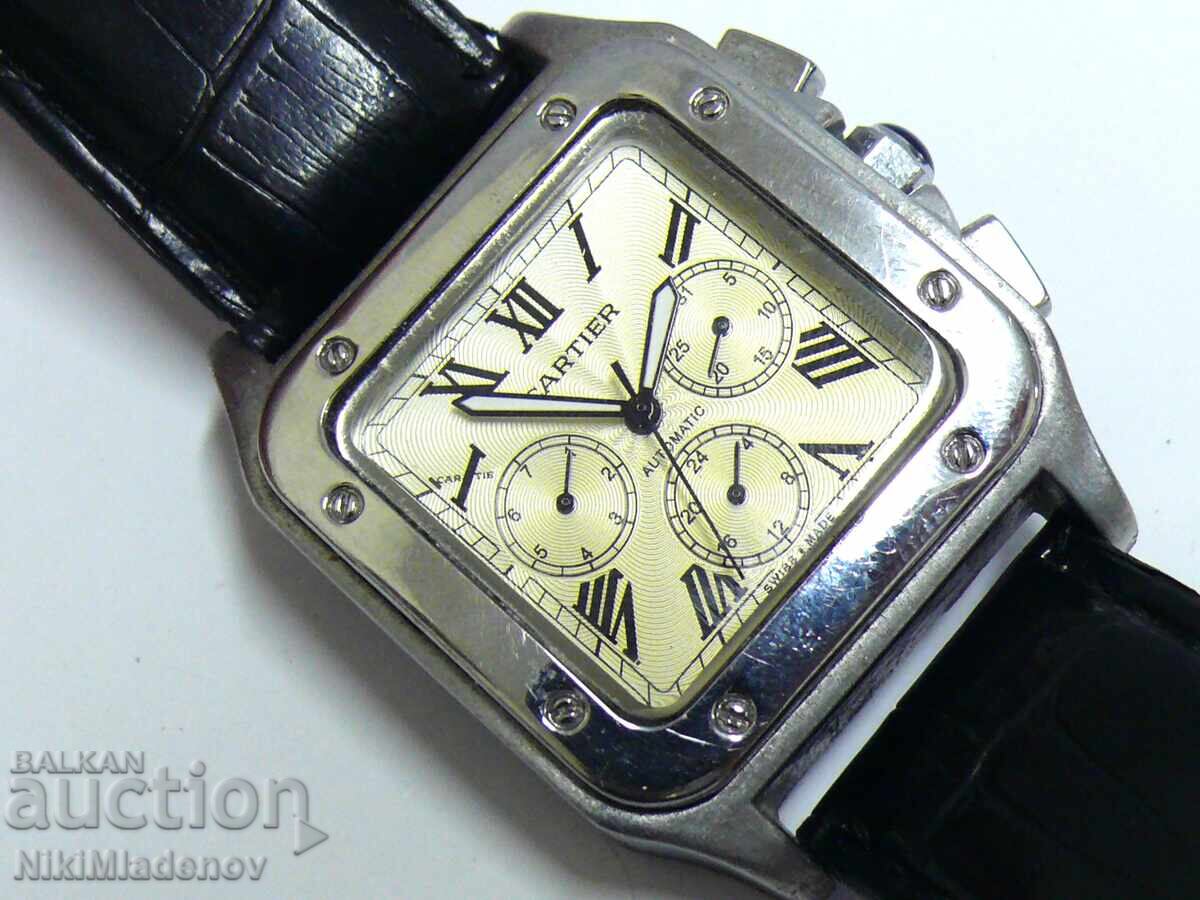 From 1st. CARTIER Men's Wristwatch, Replica working BZC! - 6 From 1st. CARTIER Men's Wristwatch, Replica working BZC! - 6