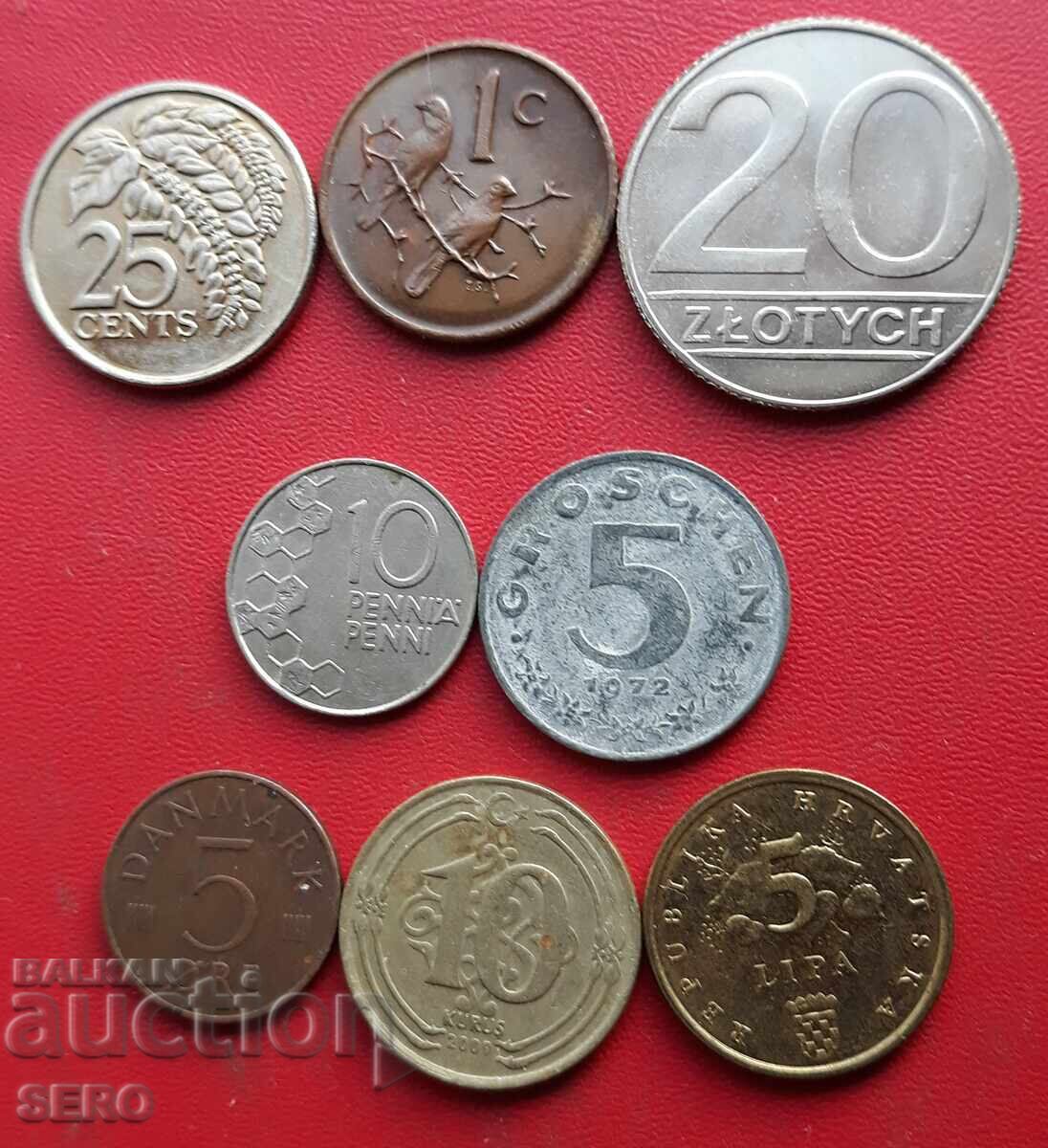 Mixed lot of 8 coins