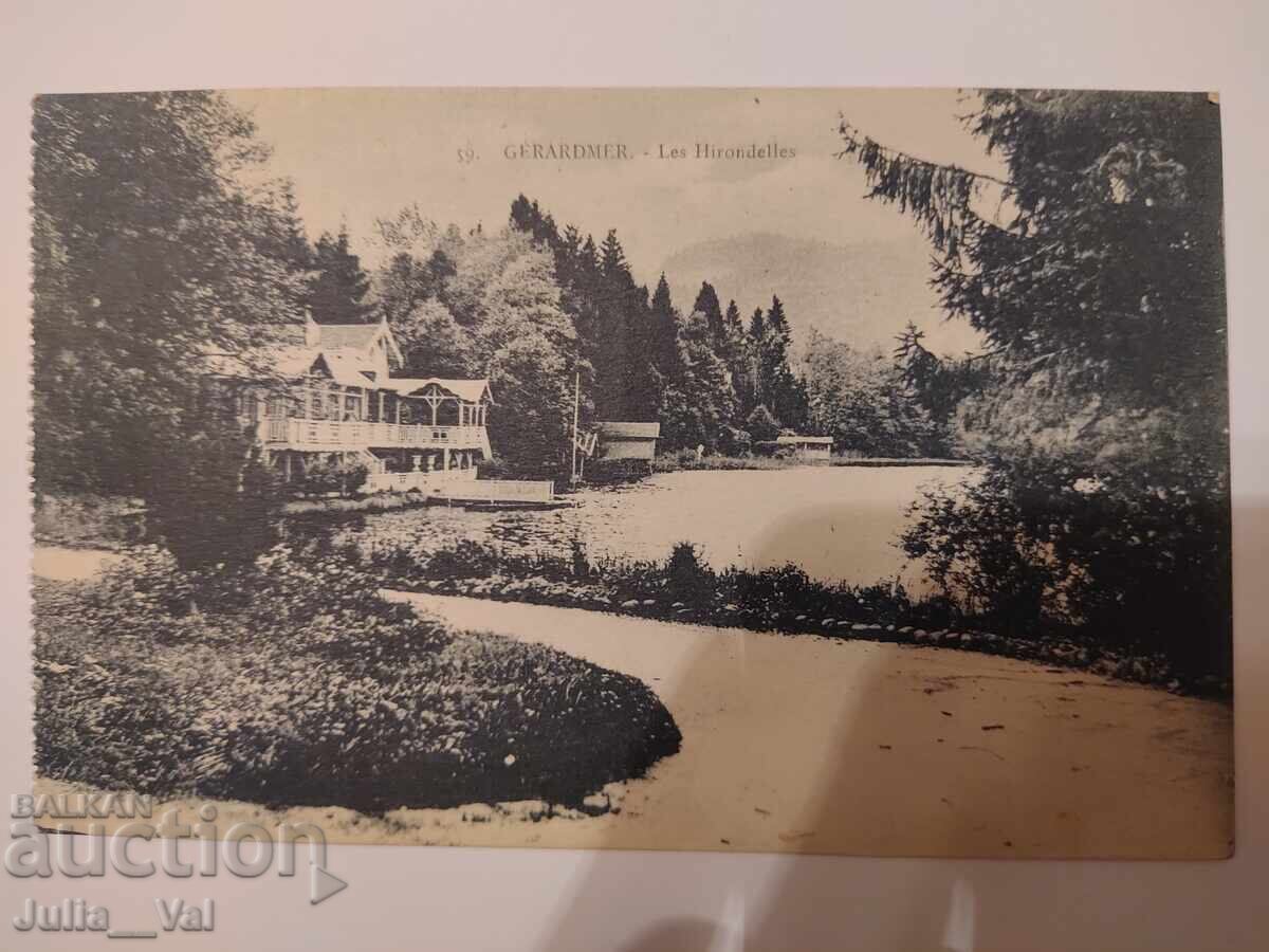 Very old postcard - Gérardmer - The Swallows - France