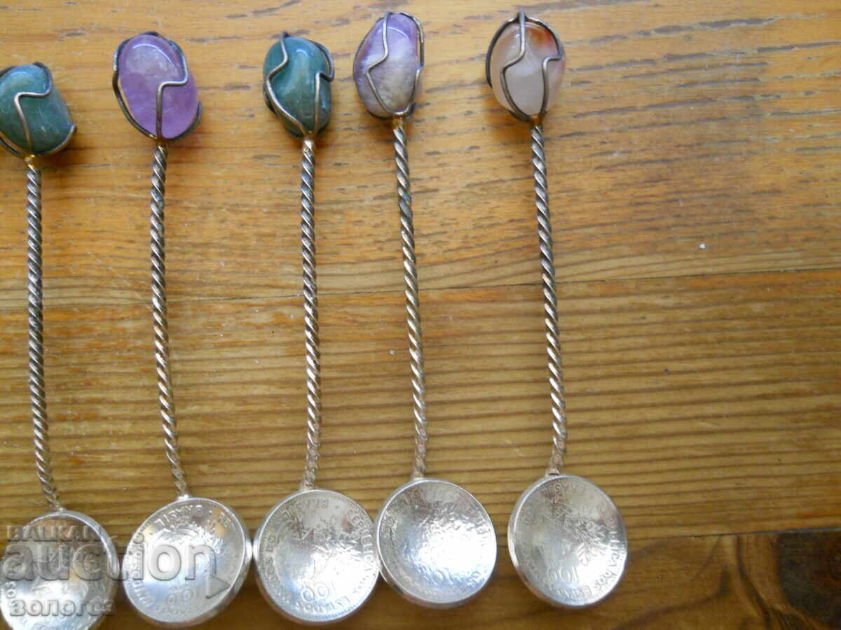 Σετ ασημένιων κουταλιών κοκτέιλ - Βραζιλία με τιμή 30.00 BGN | € 15.34