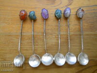 Set de lingurițe de cocktail argintate - Brazilia