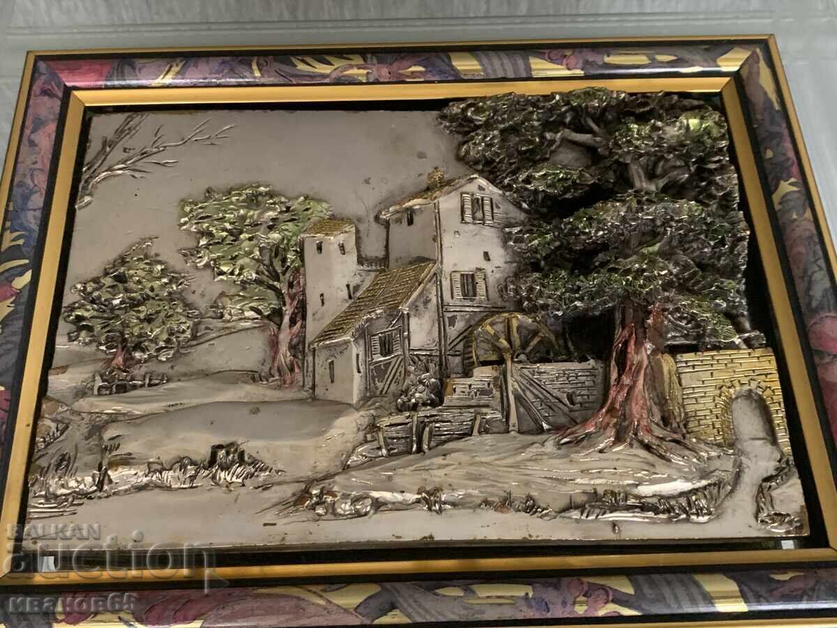 Auction Framed mirror picture, bas-relief, made in Italy 4 Auction Framed mirror picture, bas-relief, made in Italy 4