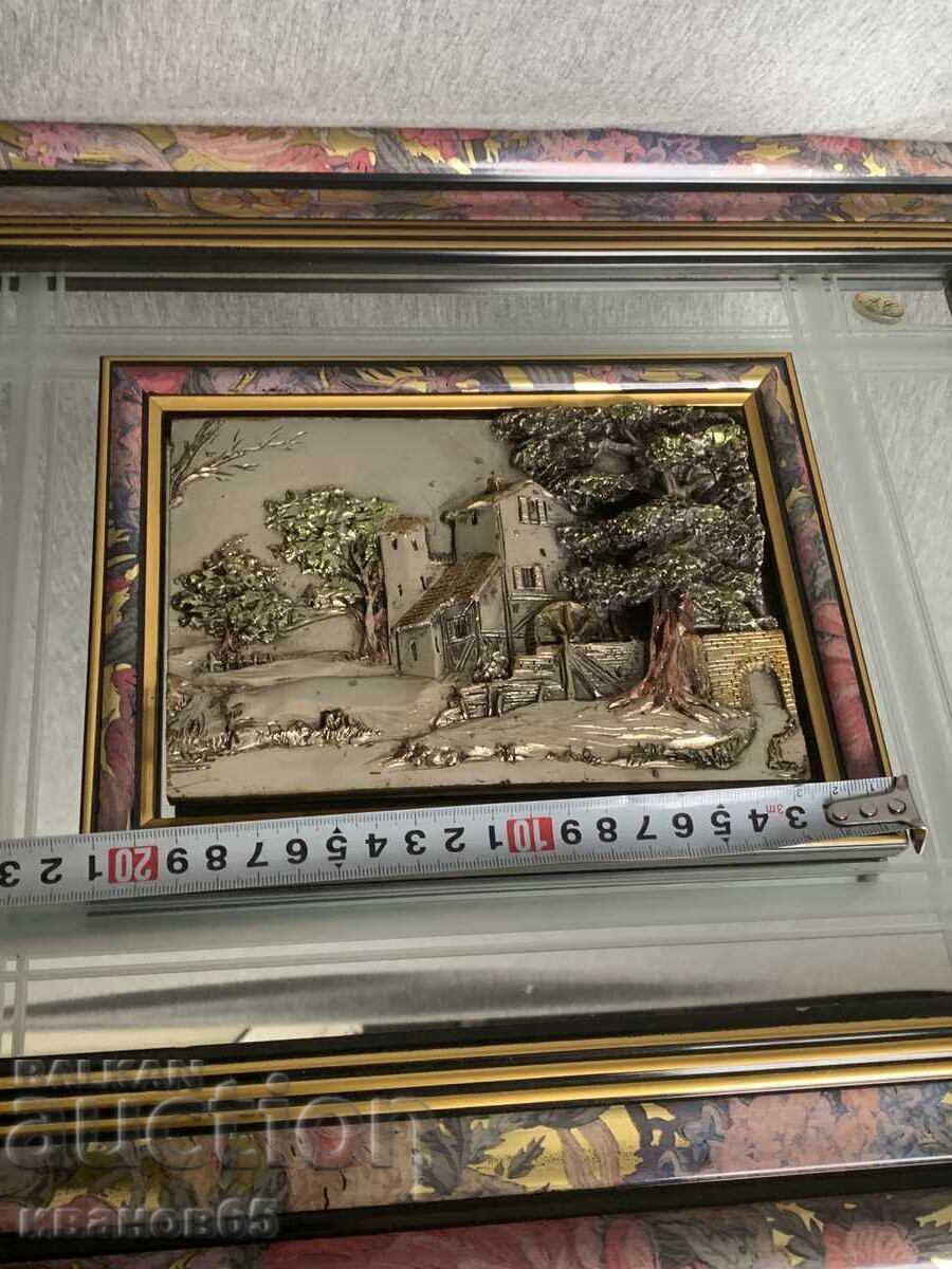 Framed mirror picture, bas-relief, made in Italy 4 - 6 Framed mirror picture, bas-relief, made in Italy 4 - 6