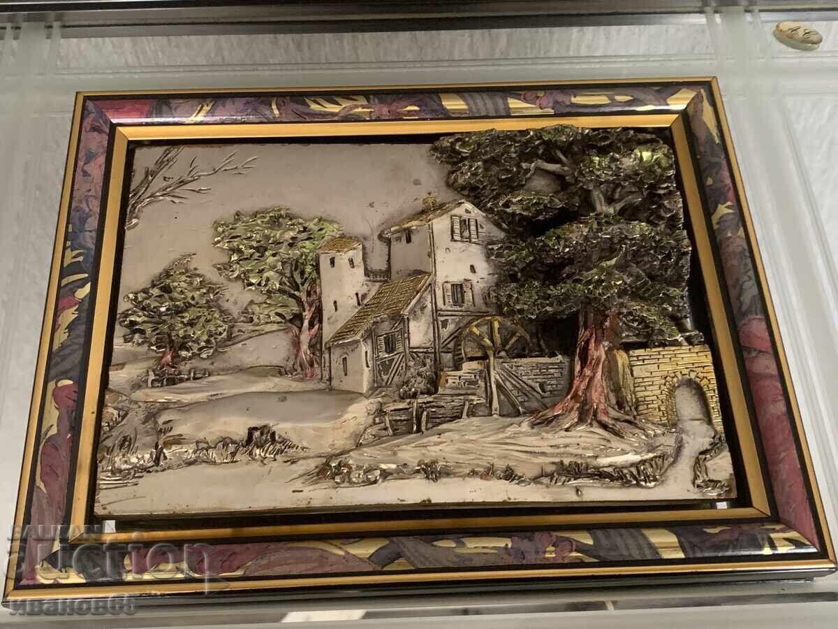 Framed mirror picture, bas-relief, made in Italy 4 Framed mirror picture, bas-relief, made in Italy 4