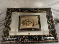 Framed mirror picture, bas-relief, made in Italy 5