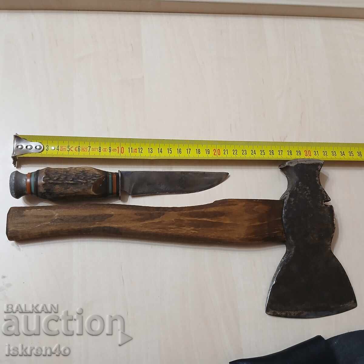 Tourist Axe and Hunting Knife with price 250.00 BGN | € 127.82