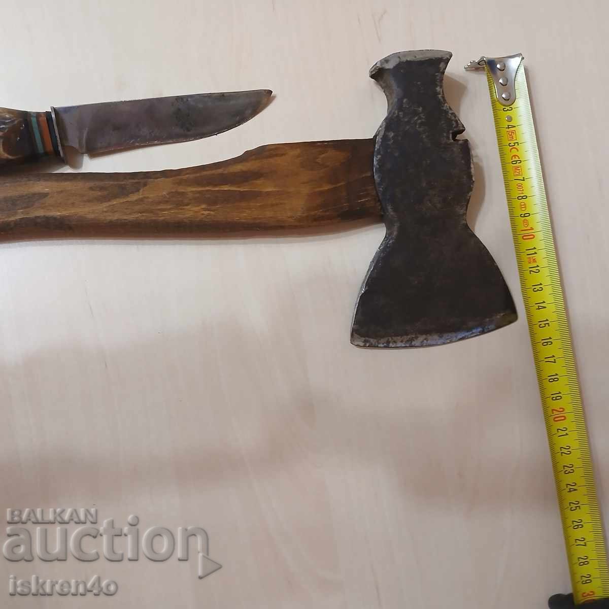 Auction  Tourist Axe and Hunting Knife