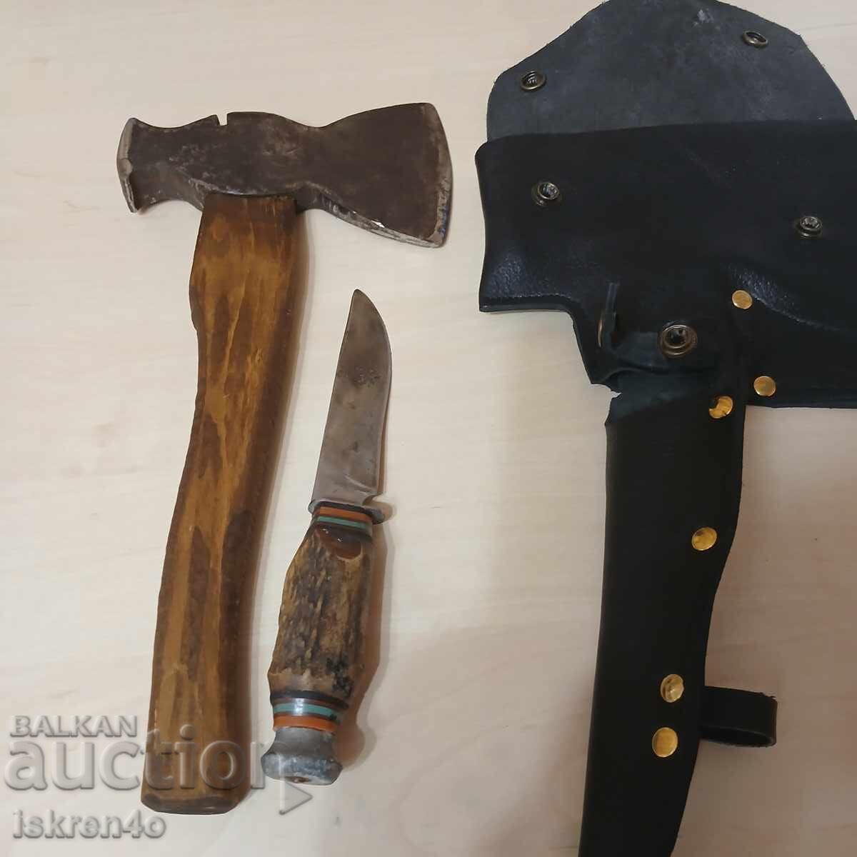 Tourist Axe and Hunting Knife