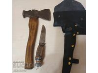 Toporișcă turistică și cuțit de vânătoare