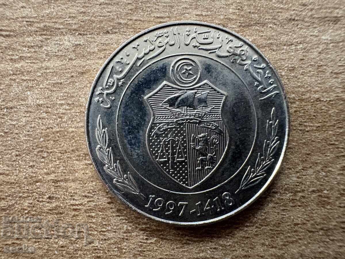 Tunisia - 1/2 dinar (1997) cu preț 0.60 BGN | € 0.31