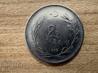 Турция - 2 1/2 лири (1969)