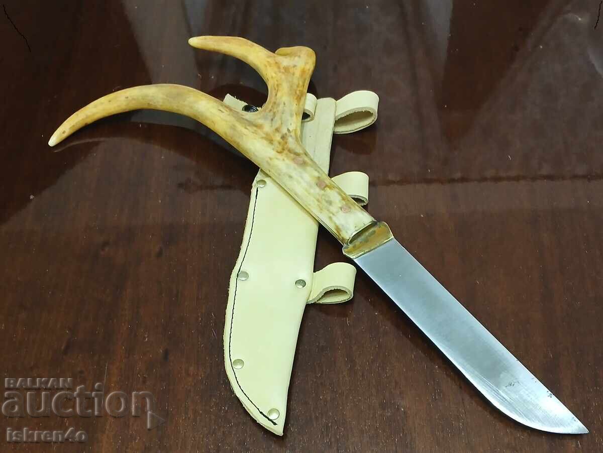 Knife with Deer Antler