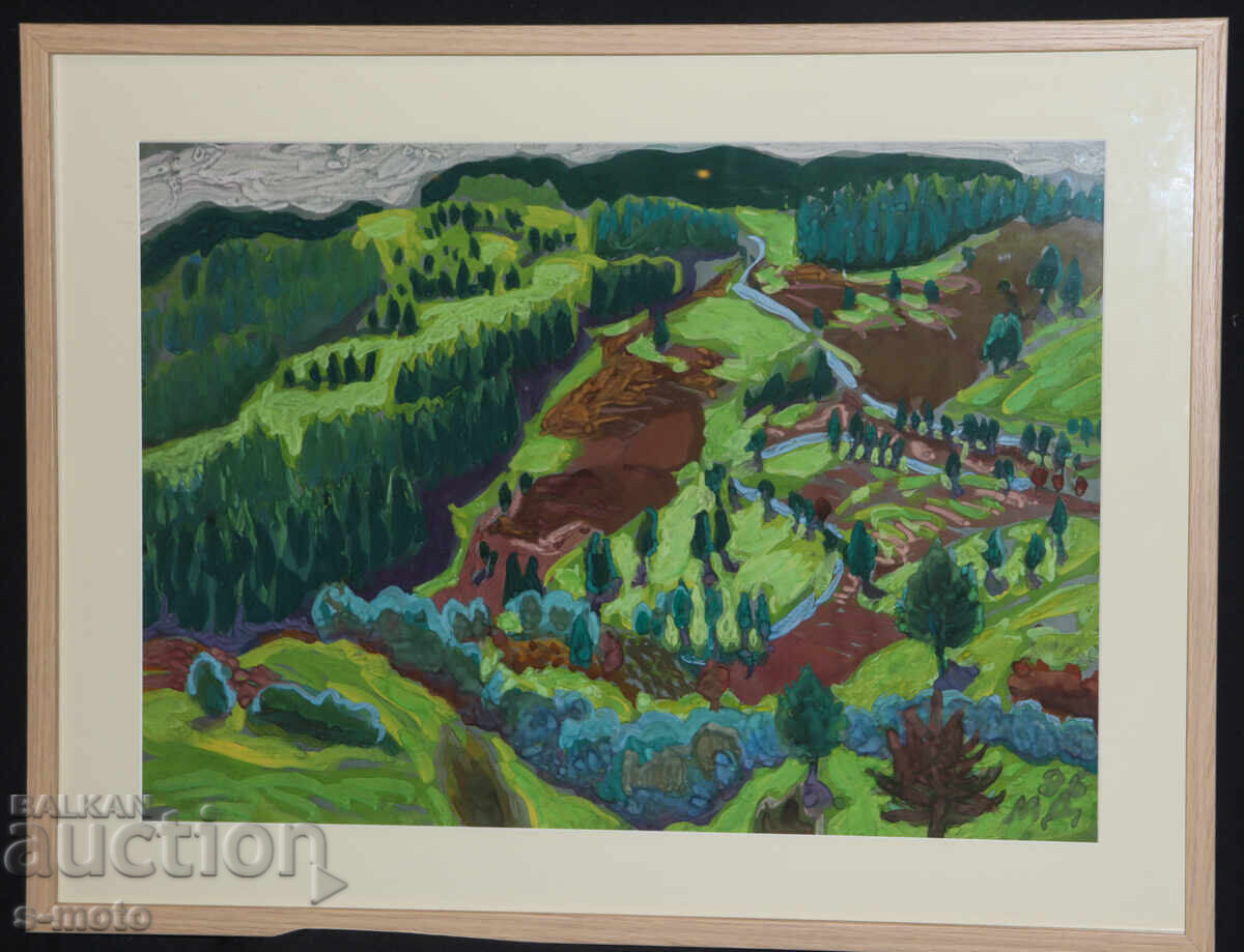 Μίμη Ντόμπρεβα / 1953 - / ανοιξιάτικο τοπίο λόφοι με τιμή 1900.00 BGN | € 971.45 Μίμη Ντόμπρεβα / 1953 - / ανοιξιάτικο τοπίο λόφοι με τιμή 1900.00 BGN | € 971.45