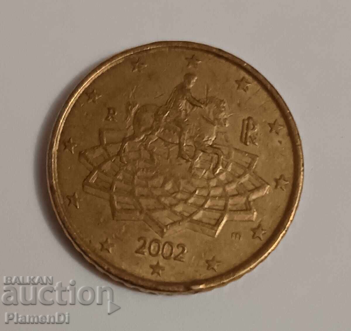 Доставка на Монета от 50 евроцента Италия 2002 година. Доставка на Монета от 50 евроцента Италия 2002 година.