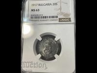 20 Stotinki 1917 MS63 NGC