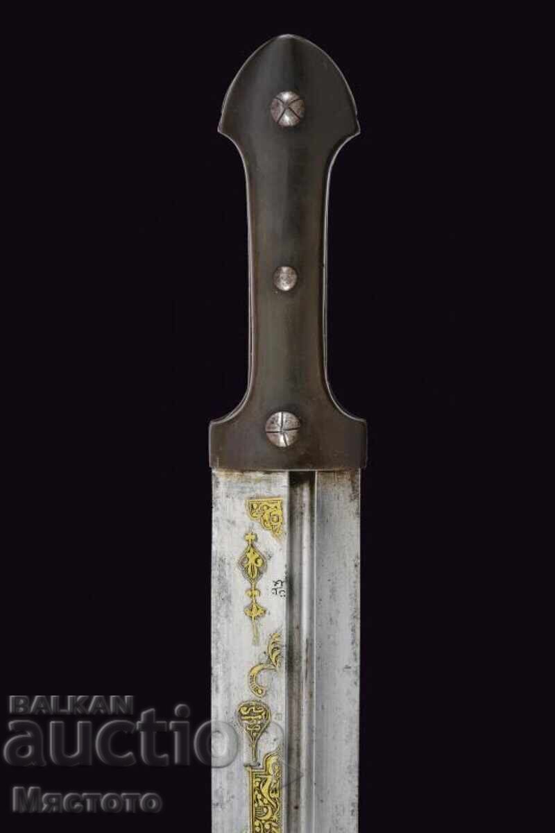 Fine dagger with a gold-decorated blade with price € 2000.00 | 3911.66 BGN Fine dagger with a gold-decorated blade with price € 2000.00 | 3911.66 BGN
