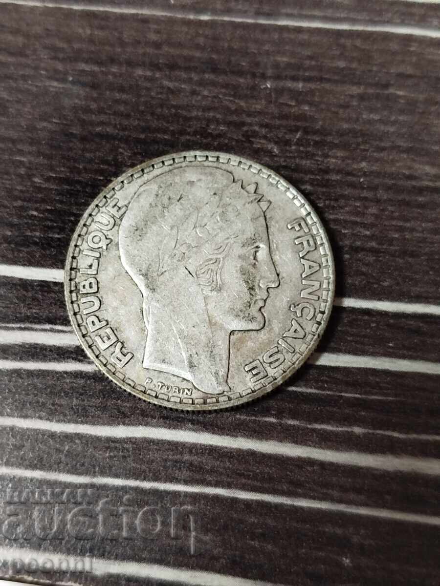 20 Francs 1933 Silver with price 30.00 BGN | € 15.34