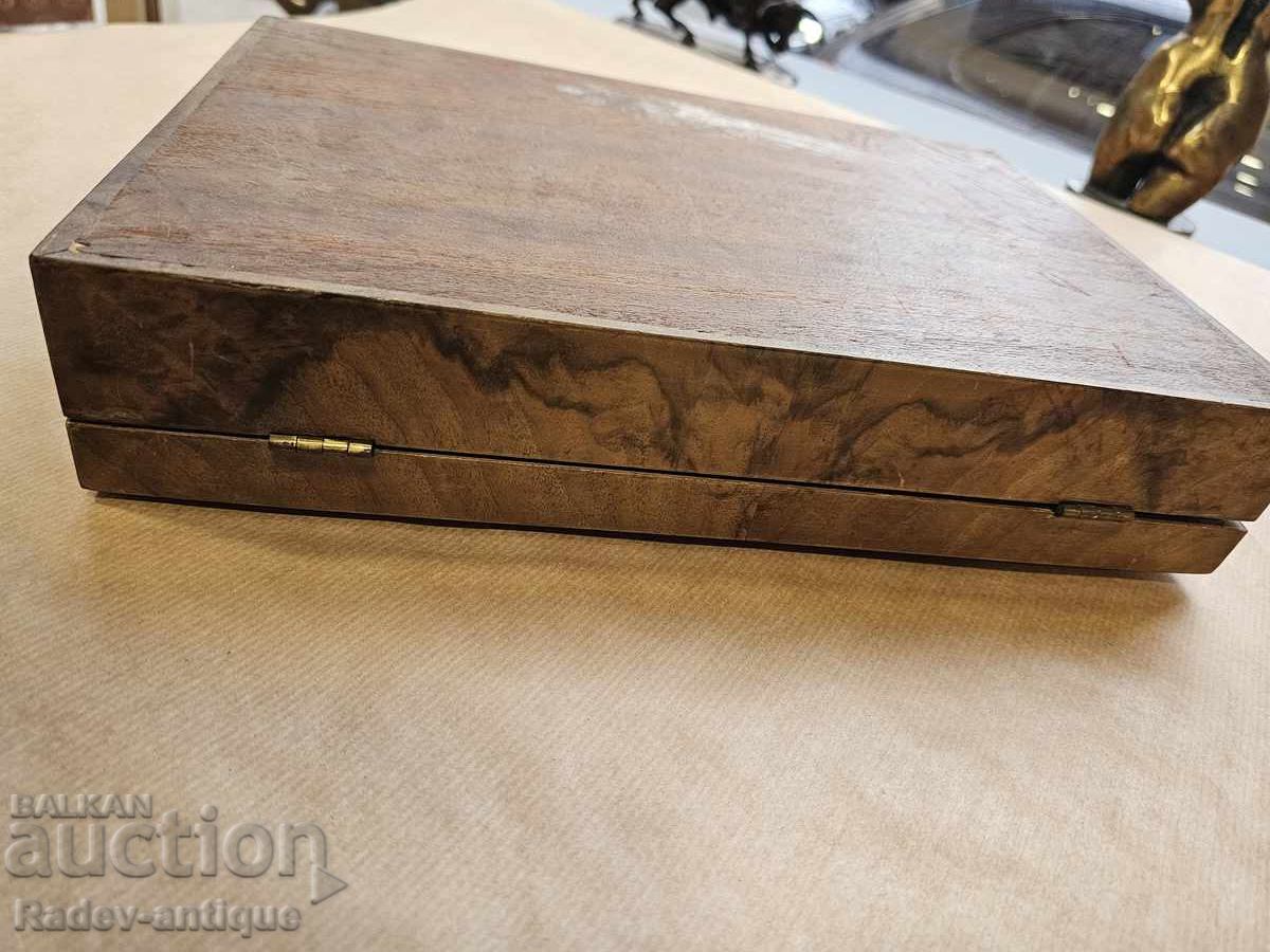 Old Bulgarian wooden box with a reaper from the 1930s with price 3.50 BGN | € 1.79 Old Bulgarian wooden box with a reaper from the 1930s with price 3.50 BGN | € 1.79