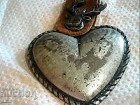 Silver Hearts Dog Tag